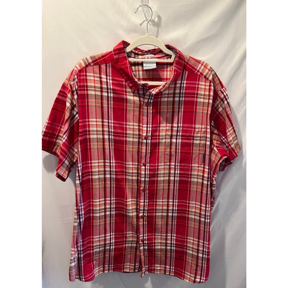 Columbia Short Sleeve Plaid Button Down - Size XXL
